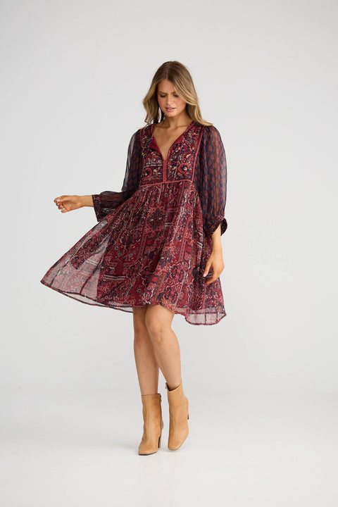 Wisteria Mini Dress - Willow Collective Mudgee