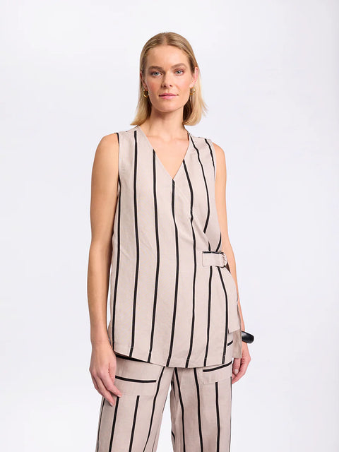 Sleeveless Stripe Vest