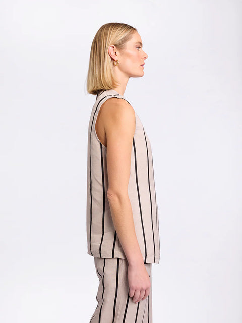 Sleeveless Stripe Vest