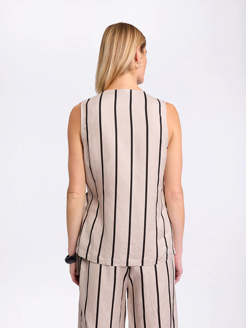 Sleeveless Stripe Vest
