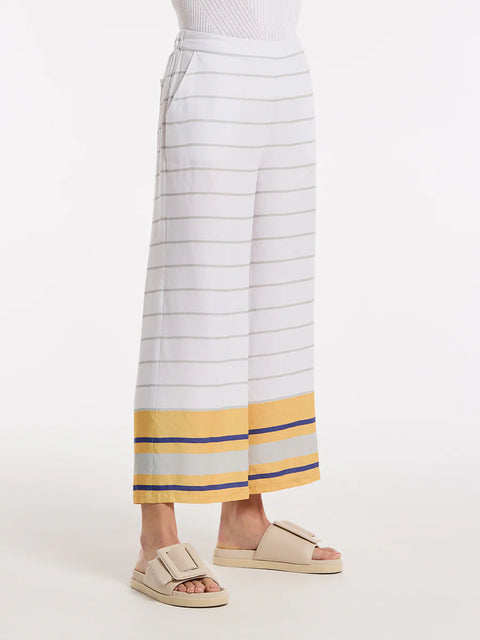 Wide Leg Multi Stripe Pant