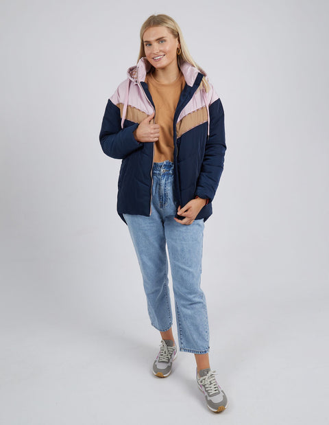 Colour Block Puffer Jacket