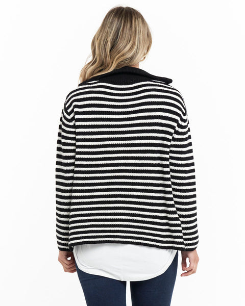 Bordeaux Collar Knit