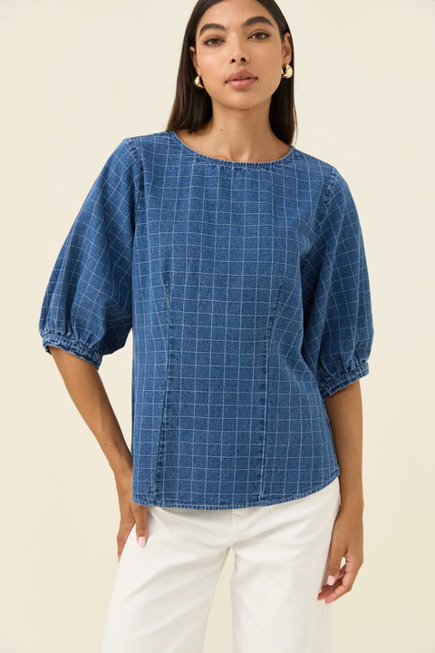 Sloane Denim Top - Willow Collective Mudgee