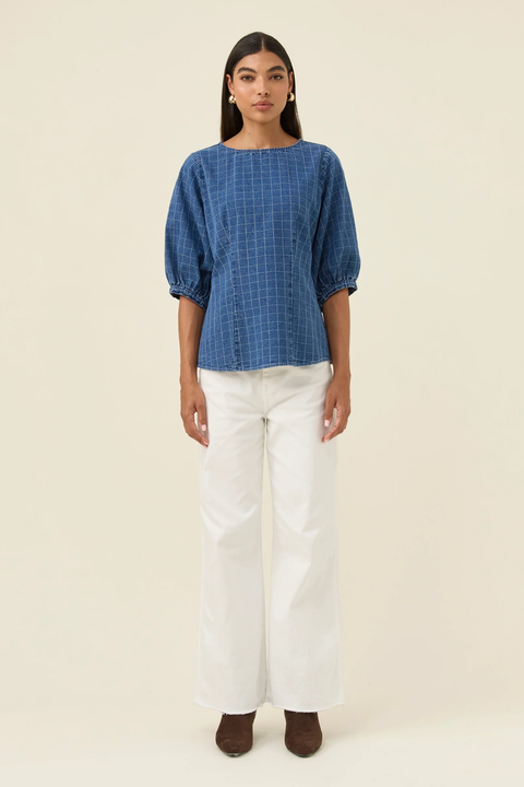 Sloane Denim Top - Willow Collective Mudgee