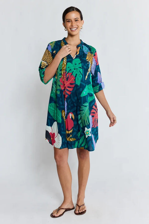 Jungle Fever Tuck Dress