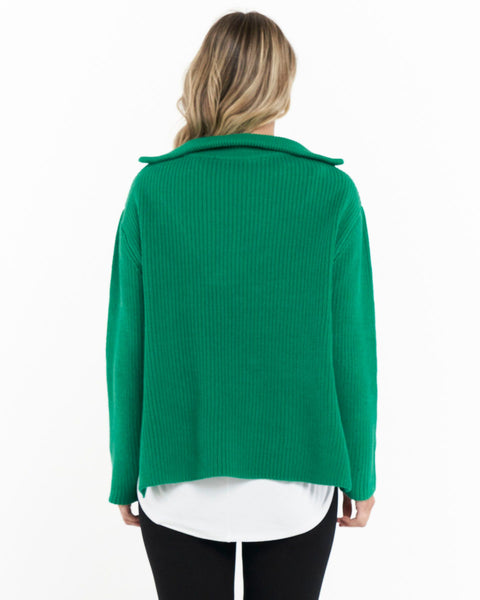 Bordeaux Collar Knit
