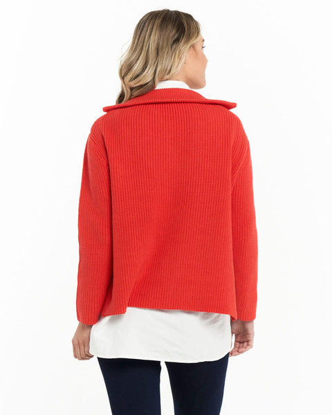 Bordeaux Collar Knit