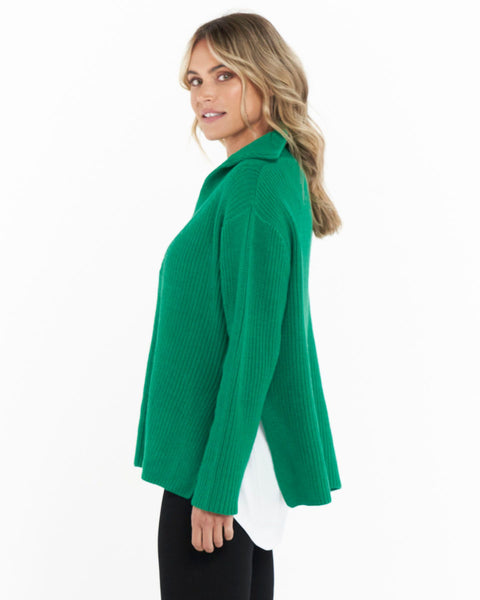 Bordeaux Collar Knit