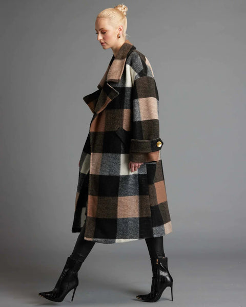Stranger Oversized Check Coat