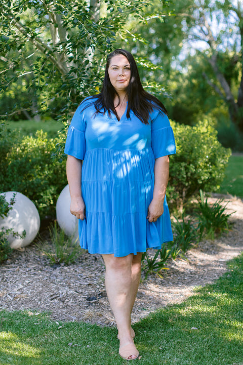 Cobalt Habitat Midi Dress - Exclusive Colour - Willow Collective Mudgee