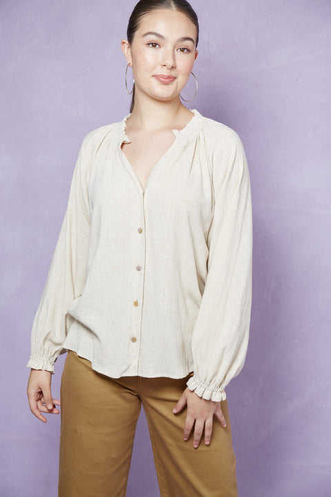 Vera Pleat Blouse