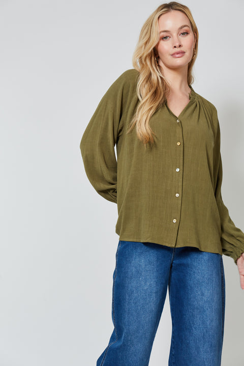 Vera Pleat Blouse