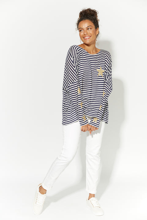 Lisbon Stripe Top - Willow Collective Mudgee