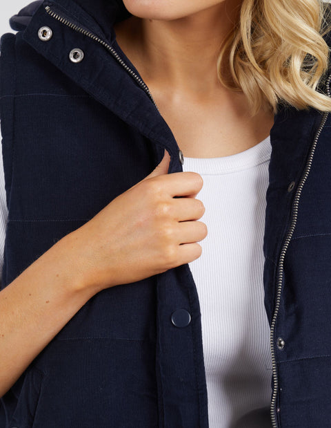 Cord Puffer Vest