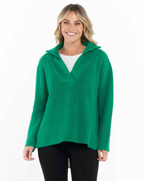 Bordeaux Collar Knit