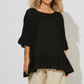 Madagascar Frill Top ONE SIZE - Willow Collective Mudgee