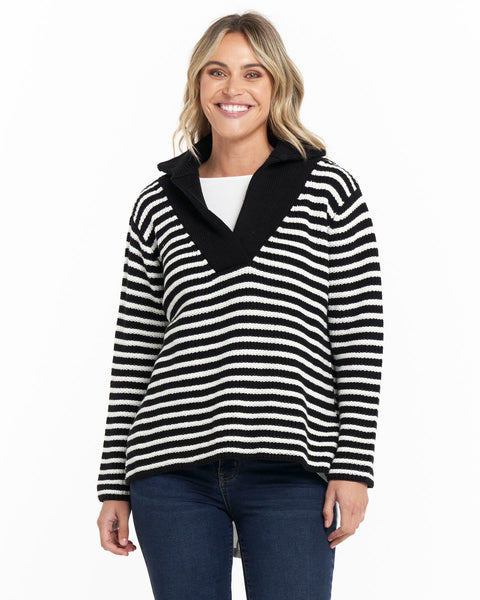 Bordeaux Collar Knit