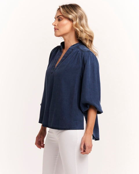 Tiffany Lyocell Denim Blouse