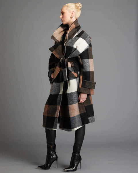 Stranger Oversized Check Coat