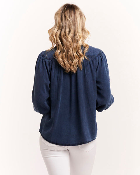 Tiffany Lyocell Denim Blouse